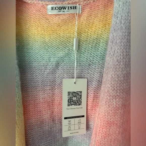 Women’s Colorful Knit Cardigan - Picture 4 of 7